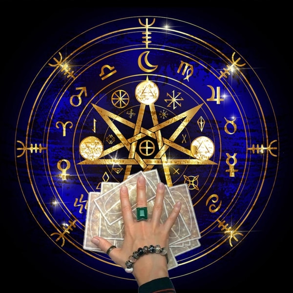 50/60/75cm Tarot Bordsduk Altare Tarotkort Duk Fyrkantig Tarot Bordsduk Andlig Spådom Tarot-Häxeri Tillbehör