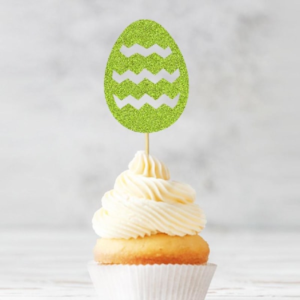 48st påsk Cupcake Toppers Påskfest Cake Toppers Barn Tjej Födelsedagsfest Dekorationer Efterrätt Mat Pick Baby Shower