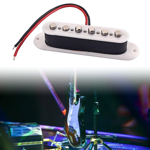 Single Coil Pickup Alnico 5 Strat Pickuper Halsgitarr Pickuper förskjutna för Strat Squier elgitarr, vit