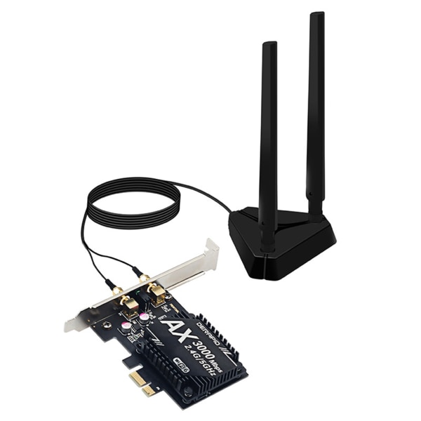 Dual Band 3000Mbps Trådløs Adapter Bluetooth-kompatibel 5.1 PCIe Wi-Fi 6 Trådløst Netværkskort