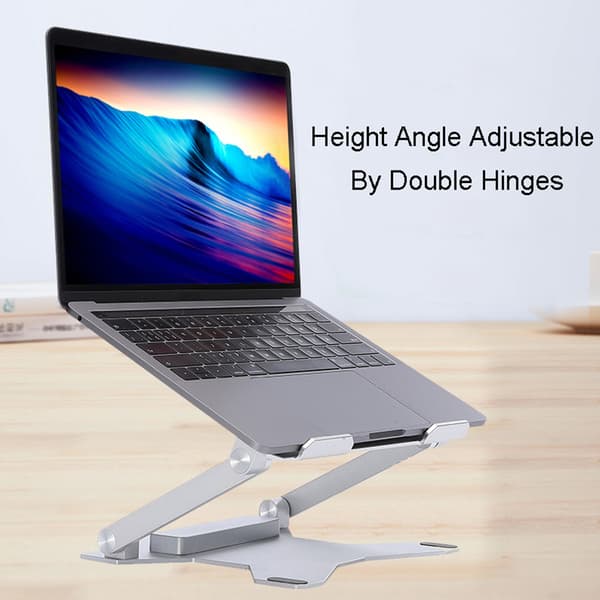 Bärbara stativ Justerbart höjdlyftande aluminium fällbart stativ för surfplatta Desktop Notebook kylställ för 11-15,6 tum Without USB