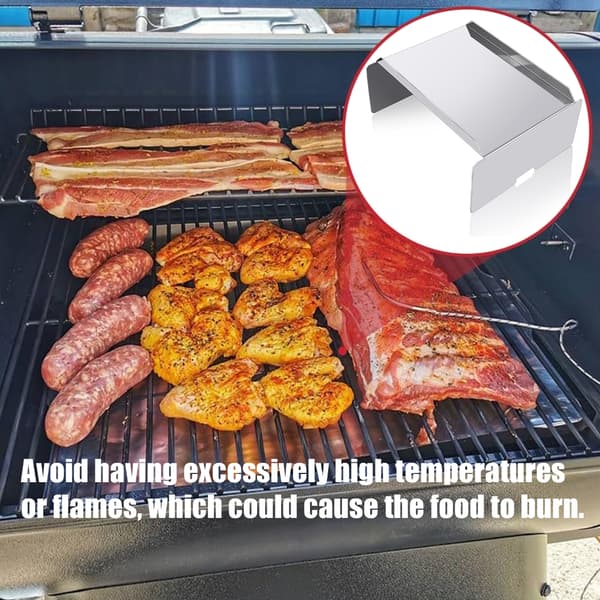 Varmeplade i rustfrit jern til jævn madlavning på pillegrill