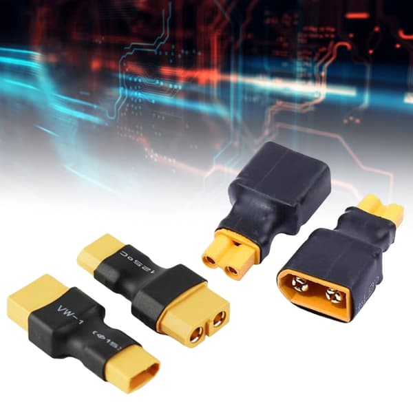 4 stk. XT60 til XT30 batteriladerladeadaptere for FPV-droner