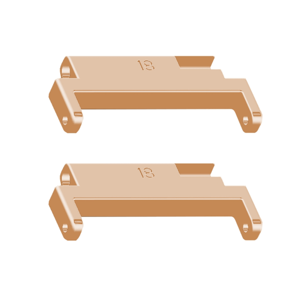 Armbandskontakt Lämplig för 18mm-20mm handledsrem Länkfäste Adapter Bandrem Quick Release HeadGrain 1 par Rose Gold