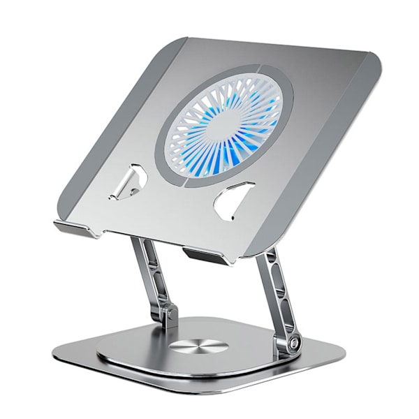 F3 Laptop Stand 360° Roterbar Aluminiumlegering Tablet Pad Køleholder med Blæser Foldbar Radiator Bærbar til 7-17 tommer