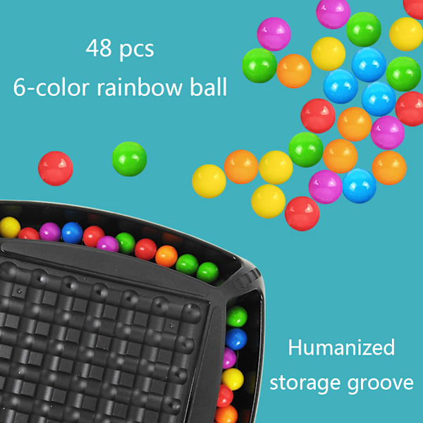 Pussel Magic Chess Brädspel Rainbow Ball Set Elimineringsträning Färgglad interaktiv sticksåg Pedagogiska leksaker