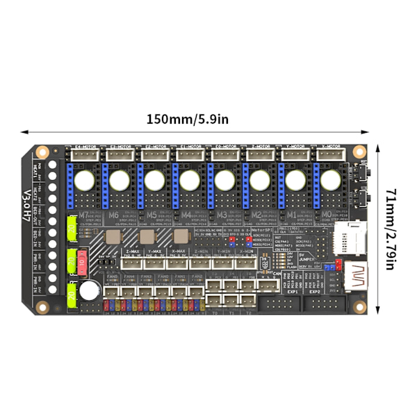 3D Printer Mainboard Til H7, 32Bit Kontrolkort STM32H723VGT6