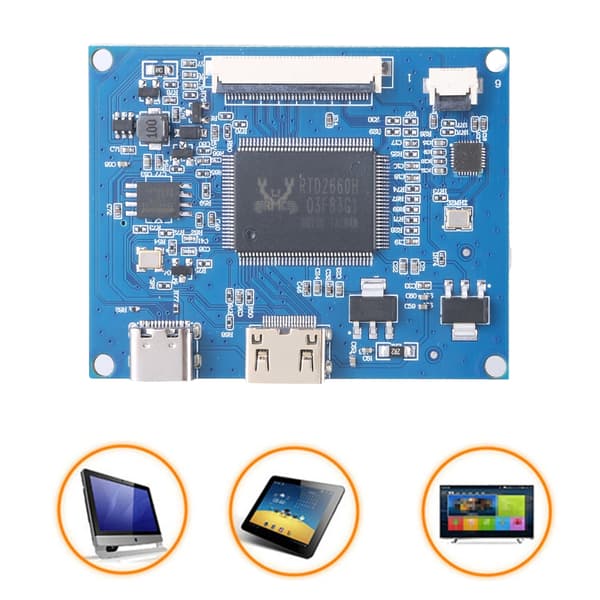 LCD Display Modul Plade 40Pin LVDS 1024X600 Opløsning Support EJ070NA-01J