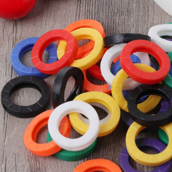 24 stk. Plast Nøkkelmerke Hetter Ring Identifikator Etikett ID Perfekt Koding Sy