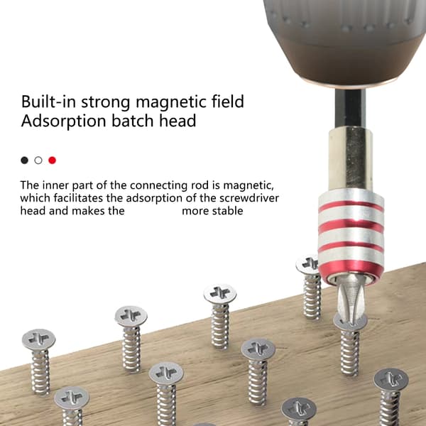 1/4 Hex Shank Selvlåsende forbindelsesstang, kromstål, holdbart design