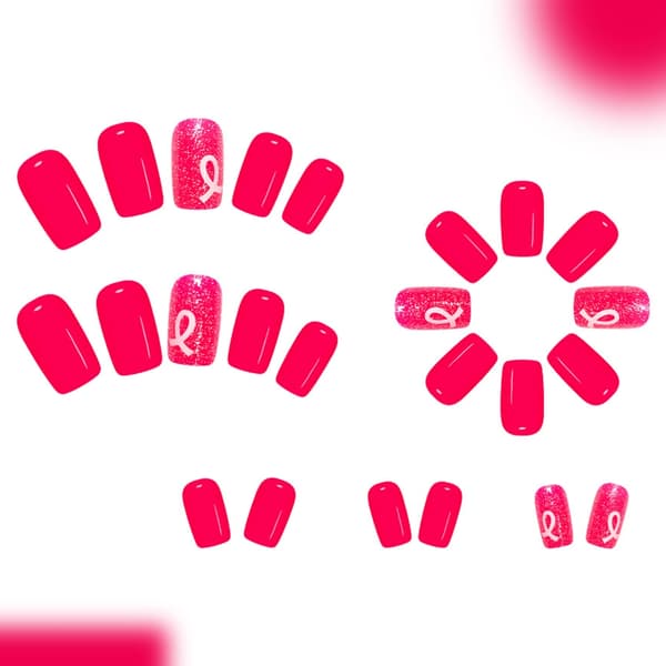 24 Stykker Fransk Manicure Negle Press On Tips Efterår Vinter Dekorationer