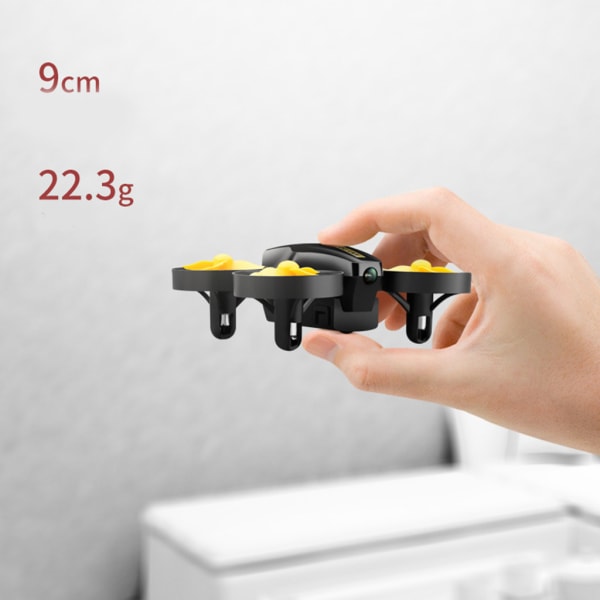 Mini drone med kamera för barn nybörjare vuxen, handmanövrerad/WiFi-fjärrkontroll Black Standard Edition