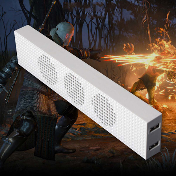 Kylfläkt för Xbox One S Inbyggd justerbar mikro USB -anslutningskylare med 3 höghastighetsfläktar för Xbox One S-konsol