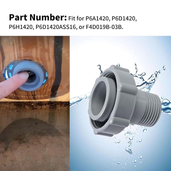 Poolavloppskoppling Ersättning för dräneringsrör till pool