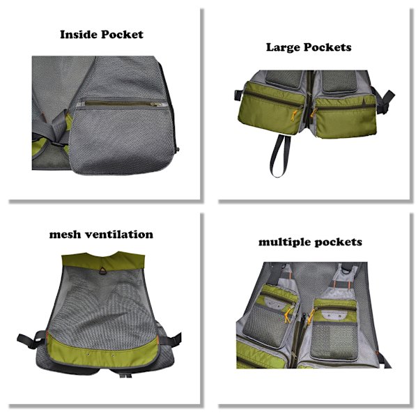 Casual Män Fritidskläder Utomhus Ytterkläder Flera fickor Utomhus Jakt Fiske Västar Utomhus Människor Inga människor Koncept Reseväst Utomhus Människor Inga människor Plats S