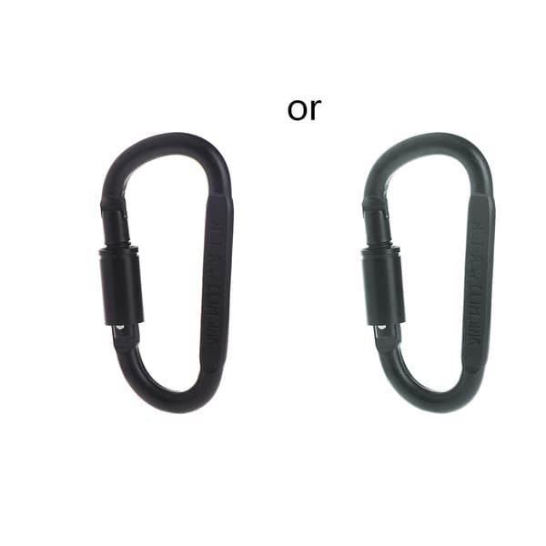 Aluminiumlegering D-ring Karbinhakar Clip D Shape Gate Small Keychain Karbinhake Clip Outdoor Camping Mini Lock Snap Hook White
