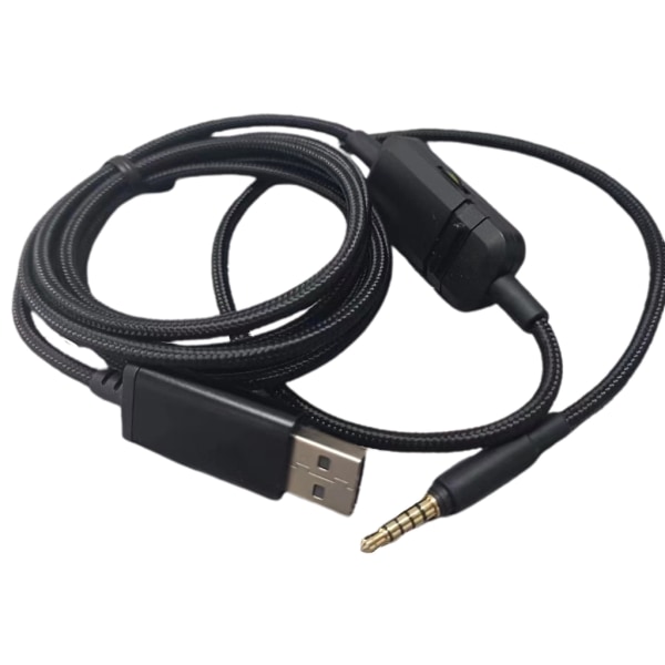 Gaming USB till 3.5mm Hörlurskabel med inbyggd Volymkontroll och Mute-funktion Kompatibel för MMX300 Hörlurar