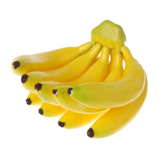 Realistiskt verklighetstroget konstgjord bananbunt frukt Fake Display Prop Dekorativ Fo null - 9 heads