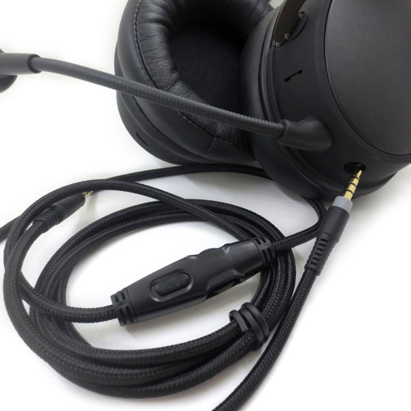 Löstagbar 3,5 mm spelhörlurskabel 1,5 M för HyperX Cloud/Cloud för Alpha Headset Ljudsladd Kabel Brusreducering