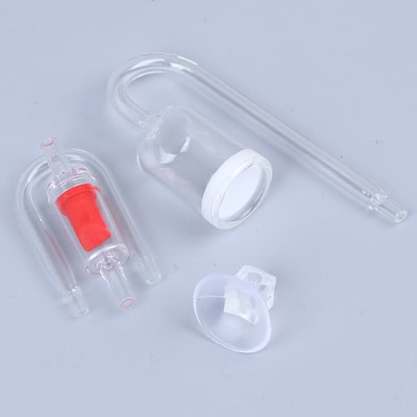CO2-diffusor 4 st för Nano Kit Transparent glas som ökar mättnaden av CO2 Black