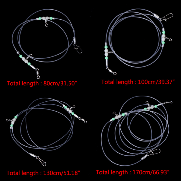 1 grupp fiskeredskap Linje svänger Night Luminous Beads Pins Rolling Connector 170