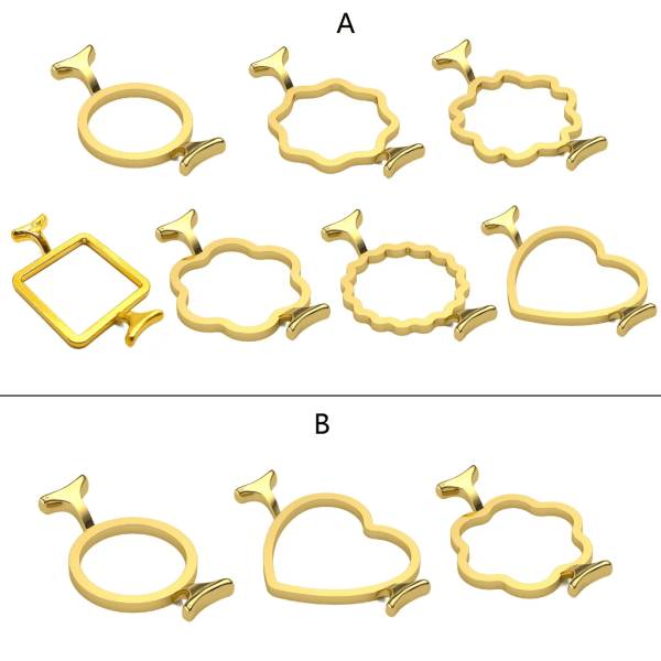 7/3 st molds för 1-tums vaxtätningsstämpel, vaxtätningsstämpelringar Set med 1 st silikonmatta, tätningsvaxstämpel B