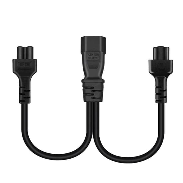 3 terminaler IEC320-C14 til C5+C5 strømkabel han til hun stikledning