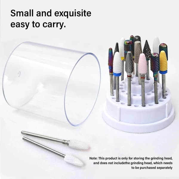 ABS Negleværktøj Organizer 48 Slots Opbevaringsboks Manicure Studio Essential Pink Small