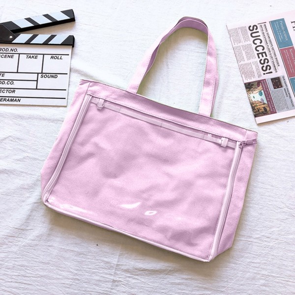 Söt axelväska för damer, flicka Ita-väska Transparent Anime Pain Bag Dam Handväska med topphandtag Matchande underarmsväska Pink