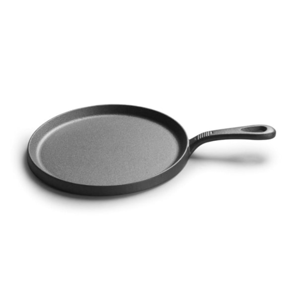 25 cm Gjutjärn Pannkaka Pan Non-stick Grillbiff Skinka Kött Stekplatta Hem Camping Köksredskap