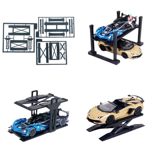 1/64 Skala Bil Legetøj Organizer Stand Display Rack Samlesæt til Modelkøretøj 3