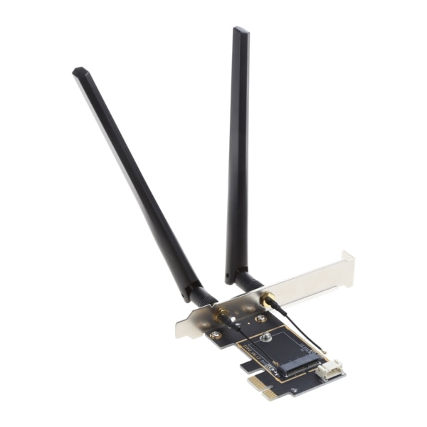 Mini PCI-Express till PCIE X1 för Mini PCI-E Wifi Adapter skrivbordskonverterare Dual-Band Support Bluetooth-kompatibel Black