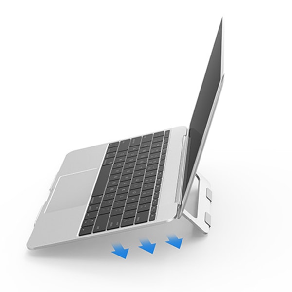 Justerbart hopfällbart ställ för bärbar dator för surfplatta Bärbar stationär hållare för bärbar dator tillbehör för Macbook Pro Air Notebook Silver