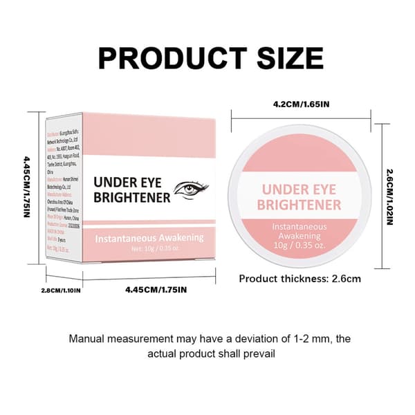 Under Eye Concealer Skinnende Farvejusterende Under Eye Brightener til Kvinder