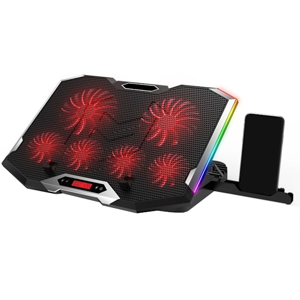 Gaming Laptop Kylplatta RGB Ultratunn kylare 8 tysta fläktar Justerbart Notebook Kylarställ för bärbar dator 12-18 tum K10 USB