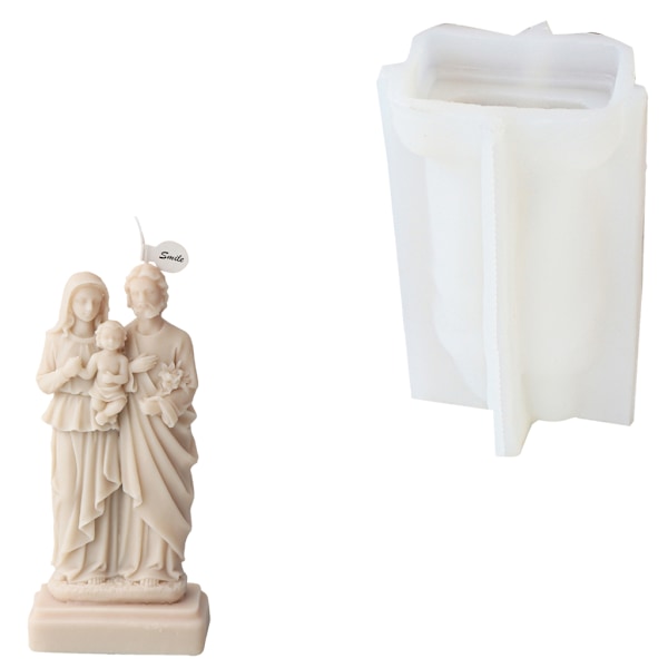 Silikone Lysform Jesus Statue Gipsform Kage Chokolade Fremstillingsværktøj