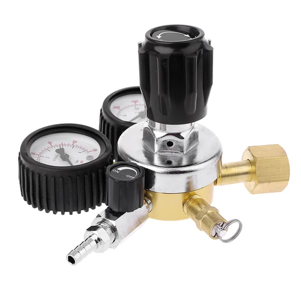 CO2-tankregulator, tryckreducerare och adapter för Sodastream-glasflaskor