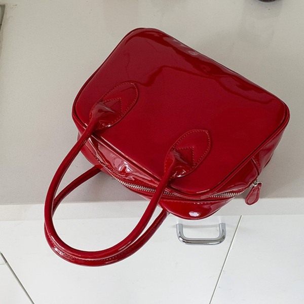 Kvinnor PU läder Tote Bag Messenger Bag Mode Shopping Bag Dam Telefon Pouch Handväska Handväskor Red