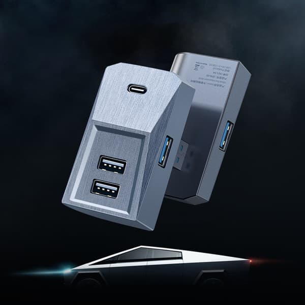 USB-hub för handskfack, bilsplitter dockningsstation USB snabbladdningsstation A
