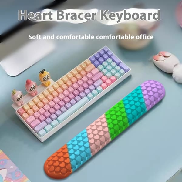 Ergonomisk Håndledsstøtte i Memory Foam til Tastatur, Computer, Kontor og Rejser