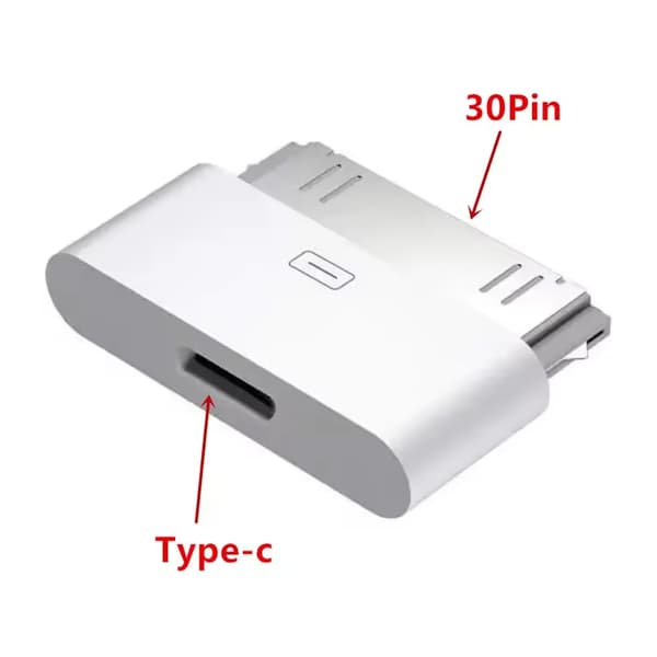 USB C til 30Pin-stik til Pad- og telefonmodeller med understøttelse af hurtig opladning