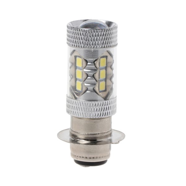 Kirkas PX15D H6 80W 6500K 16 LED-polttimoa Polkupyörän Moottoripyörän Ajovalojen Etuvalo Merkkivalopolttimot