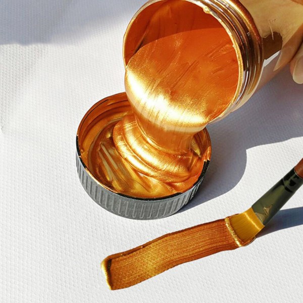 Metallisk akrylfärg 12 ml standard konstfärg för målning på duk Metall plasttyg och trähantverkstillbehör