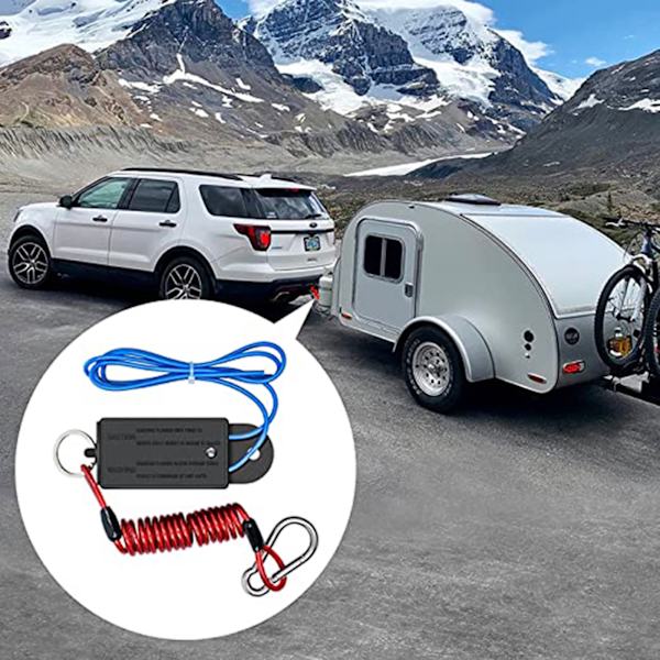 Break Away System til Trailer Campingvogn Bugsering Elektrisk Breakaway Switch Batteri