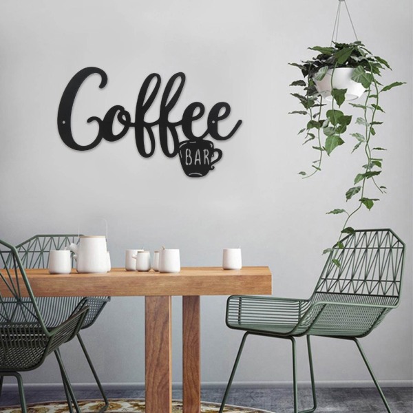 Metall kaffebar skylt väggkonst dekor dekorativ prydnad modell för sovsal restaurang sovrum dekoration
