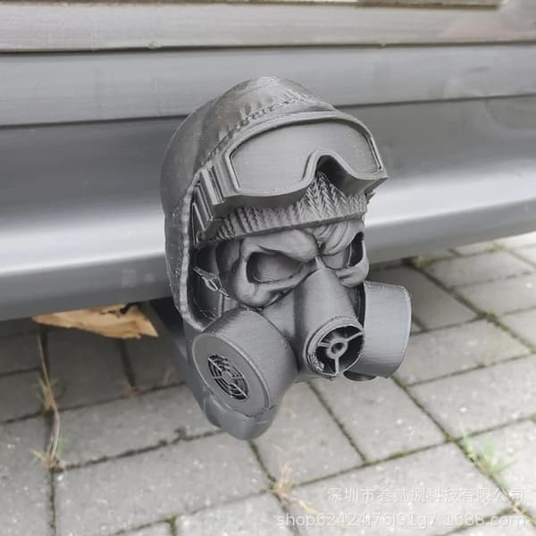 Dragkroksskydd Dragkrok Skydd Gasmask Släpvagnsskydd Silver