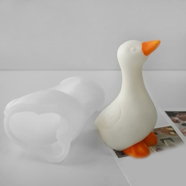 3D Anka Silikonform Söt Tecknad Djur Ljusform DIY Aromaterapi Gips