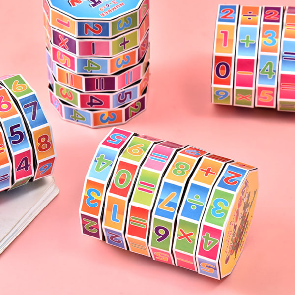 Montessori Magic Cube Math Leksak Pussel Plast Matematik Erkännande Tidig inlärningsleksak Läromedel för förskolebarn