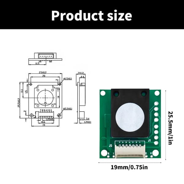 UART Output Elektrokemisk Hydrogensulfid 0-100PPM H2S Sensormodul