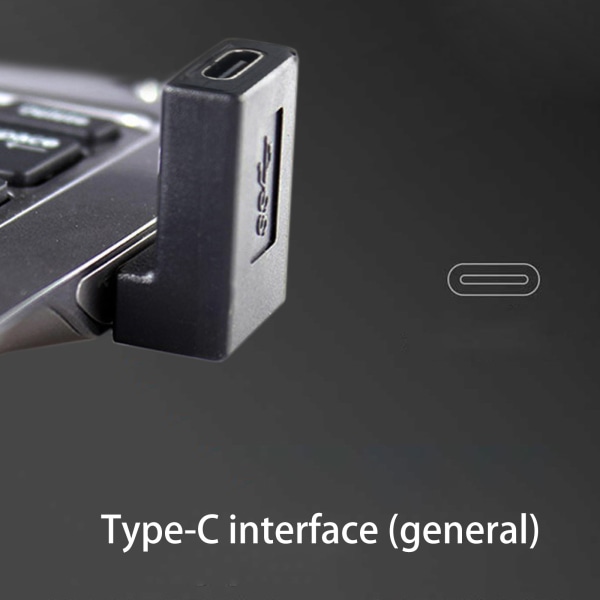 10Gbps 90 grader högervinklad USB 3.0 hane till typ C honadapter Super Speed Data Sync Laddningskonverterare för bärbar dator